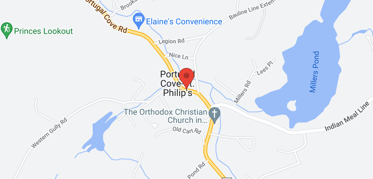 map of 1658 PORTUGAL COVE Road